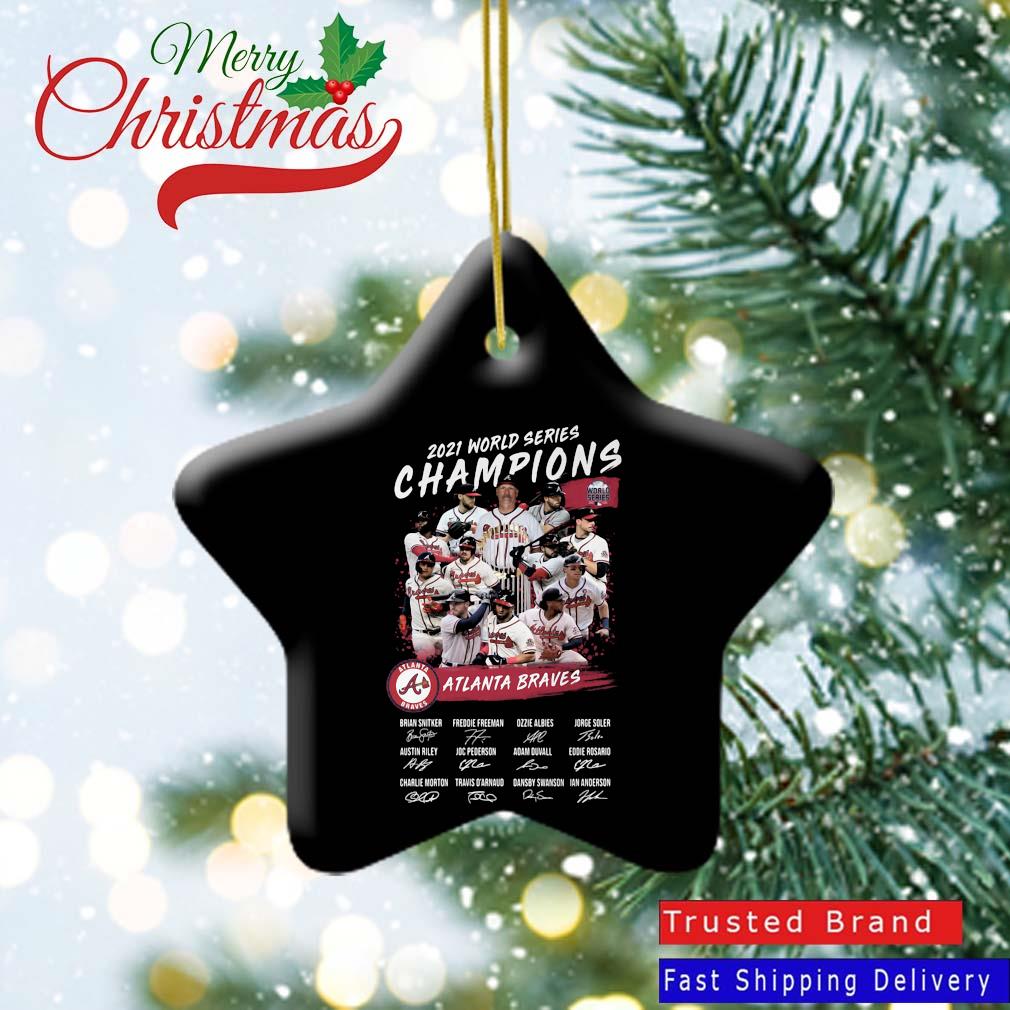 Atlanta Braves 2021 World Series Champions team baseball player name  signatures shirt, hoodie, sweater, long sleeve and tank top