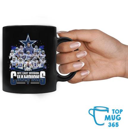 Dallas Cowboys football team 2021 NFC East Division Champions signatures  Mug, hoodie, sweater, long sleeve and tank top