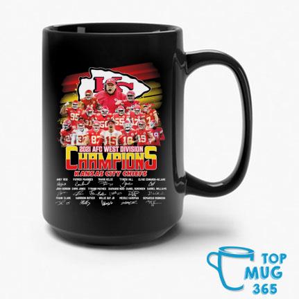 Kansas City Chiefs 2021 AFC West Division Champions Player Name Signatures Mug