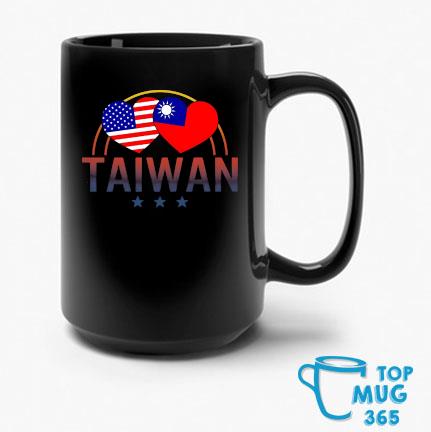 America And Taiwan Taiwanese American Flag Heart Mug