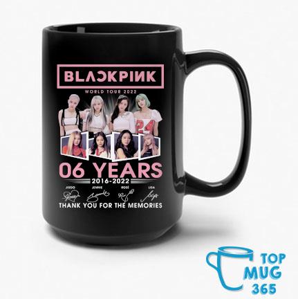 Black Pink World Tour 2022 06 Years 2016 2022 Thank You For The Memories Signatures Mug
