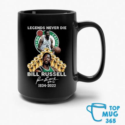 Legend Never Die Bill Russell Boston Celtics Champions Signature 1934 2022 Mug