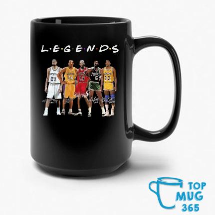 Legends Tim Duncan Kobe Bryant Michael Jordan Bill Russell And Magic Johnson Signatures Mug