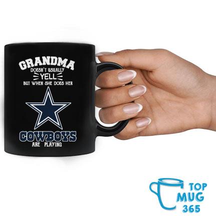 Official grandma doesnt usually yell but when she does her Dallas Cowboys  are playing T-shirt, hoodie, sweater, long sleeve and tank top