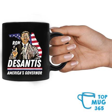 Ron Desantis America's Governor Florida US Flag Mug Mug đen