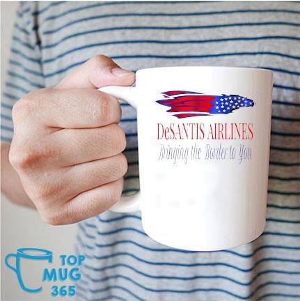 DeSantis Airlines Bringing The Border To You Political American Flag Eagle Mug Mug trang