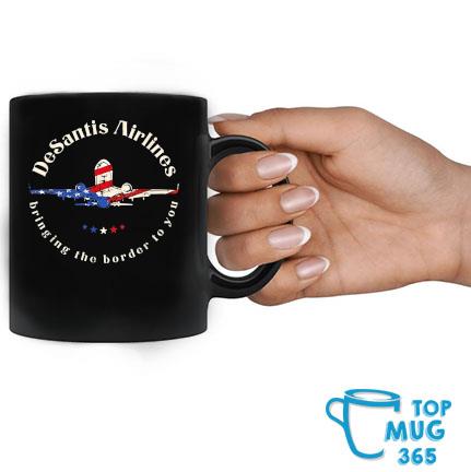 DeSantis Airlines Political Meme Ron DeSantis Us Flag T-Mug Mug đen