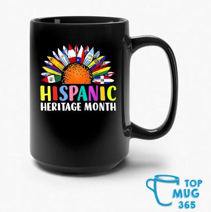 Hispanic Heritage Month Sunflower Latino Countries Flags Mug