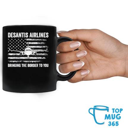 Political DeSantis Airlines Political Meme Ron DeSantis US Flag T-Mug Mug đen