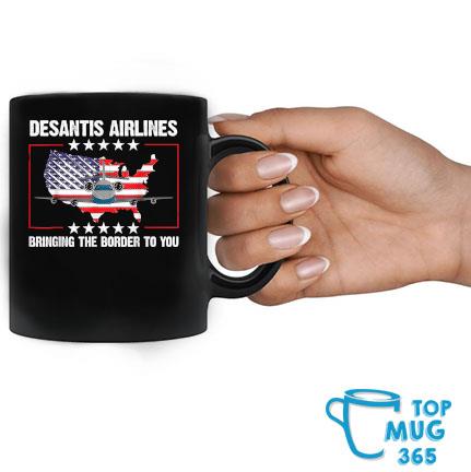 DeSantis Airlines Political USA Flag T-Mug Mug đen