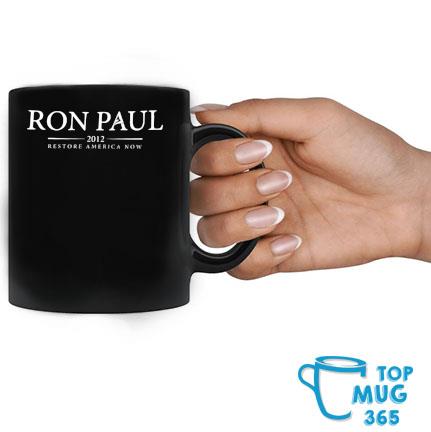 Ron Paul 2012 Restore America Now Mug Mug đen