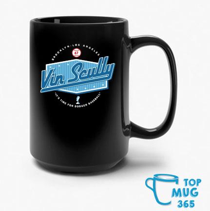 Vin Scully It’s Time For Dodgers Baseball Vin Scully Microphone Merch Mug