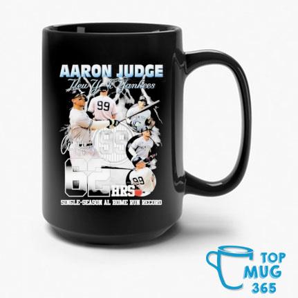 62 Hrs Aaron Judge New York Yankees Single Season Al Home Run Record Signature 2022 Mug