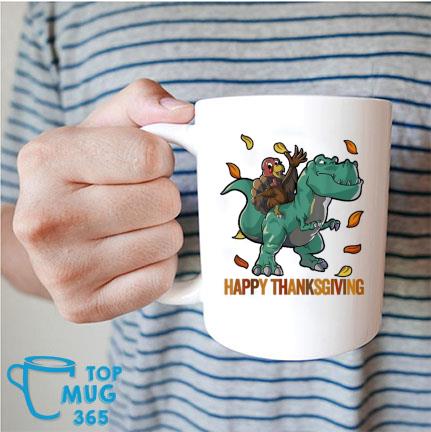 Dinosaur Thanksgiving Boys Kids Dino T-Rex Turkey Mug Mug trang