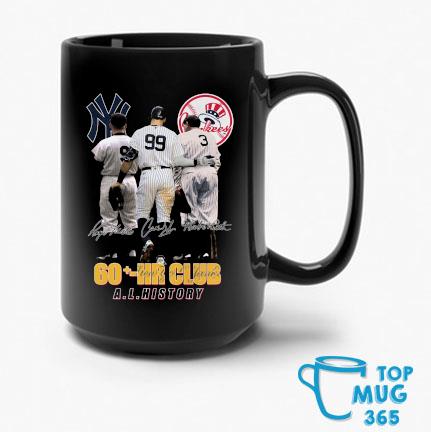 New York Yankees Roger Maris Aaron Judge And Babe Ruth 60 HR Club Signatures Mug