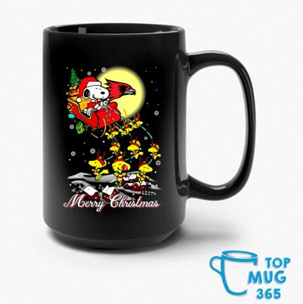 Santa Snoopy And Woodstock Southeast Missouri State Redhawks Christmas Mugs