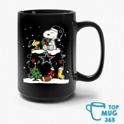 Snoopy And Woodstock Dallas Cowboys Merry Christmas Mug