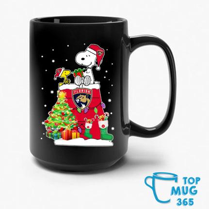 Snoopy And Woodstock Florida Panthers Merry Christmas Mug