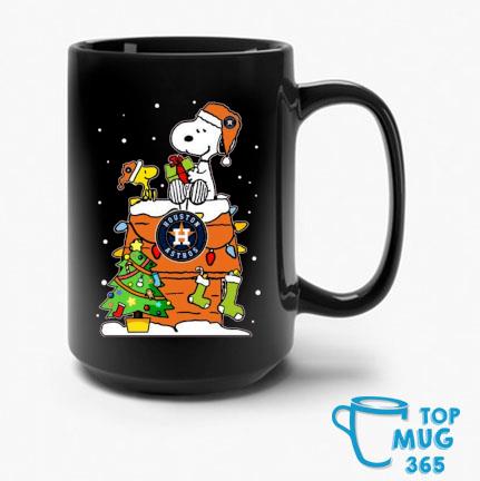 Snoopy And Woodstock Houston Astros Merry Christmas Mug