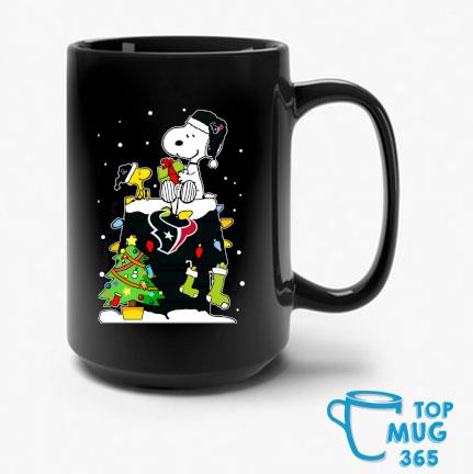Snoopy And Woodstock Houston Texans Merry Christmas Mug
