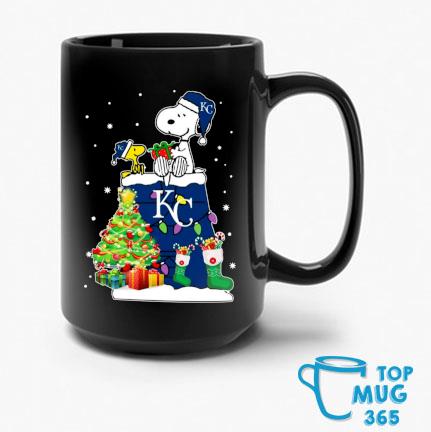 Snoopy And Woodstock Kansas City Royals Merry Christmas Mug
