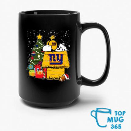 Snoopy And Woodstock New York Giants Merry Christmas Mug