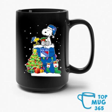 Snoopy And Woodstock New York Rangers Merry Christmas Mug