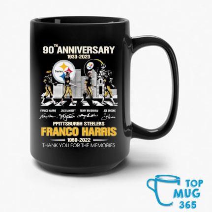 90th Anniversary 1933-2023 Pittsburgh Steelers Rip Franco Harris