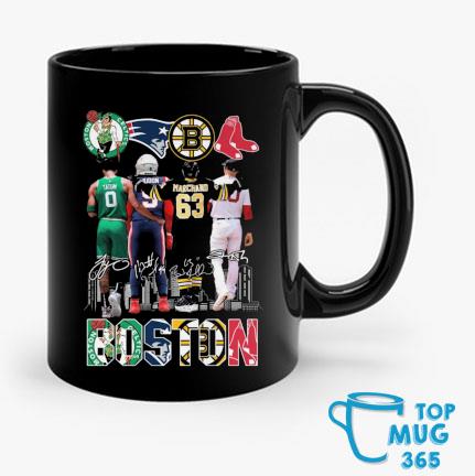 Boston Sport Team Jayson Tatum Matthew Judon Brad Marchand And Ben Steiner Signatures Mug Mug den