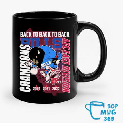 Buffalo Bills Back To Back To Back AFC East Division Champions 2020-2022  Mug, hoodie, sweater, long sleeve and tank top