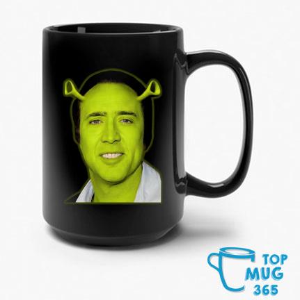 Shrek And Nicolas Cage Face Mugs