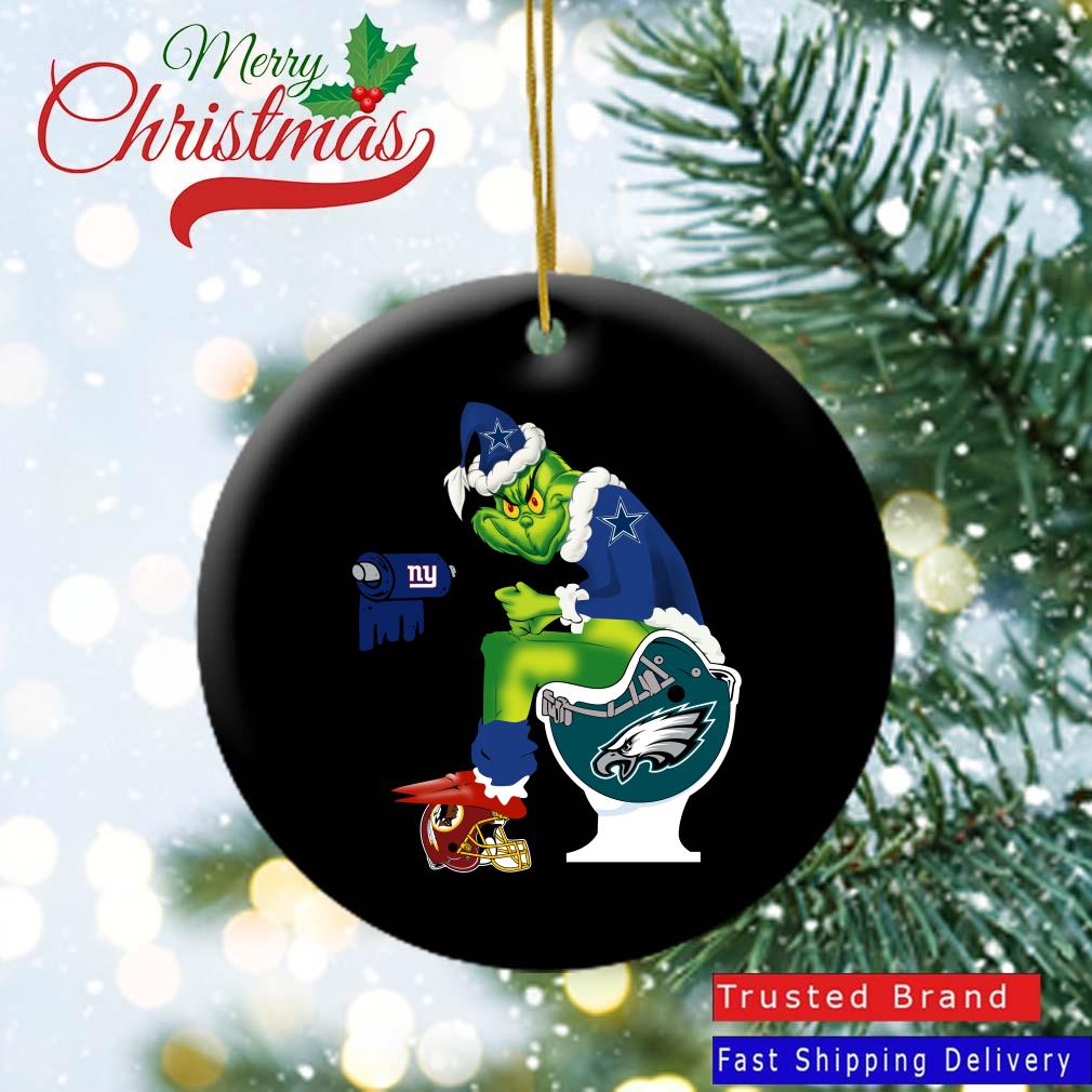 Grinch San Francisco 49ers shit on Dallas Cowboys ornament tree Decoration