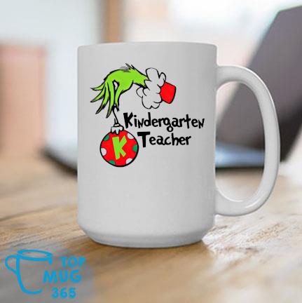 The Grinch Hand Kindergarten Teacher Christmas Mug