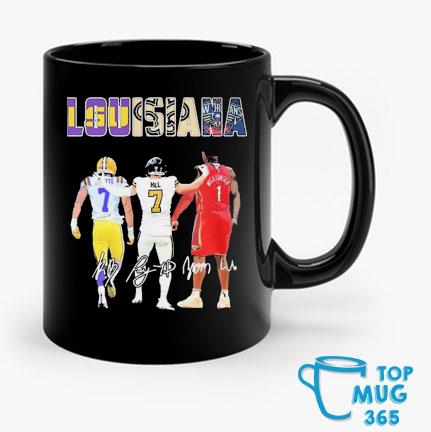 Louisiana sports team Leonard Fournette Taysom Hill and Zion Williamson  signatures t-shirt, hoodie, sweater, long sleeve and tank top