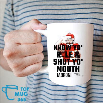 Kansas City Chiefs Know Your Roll and Shut Your Mouth Super Bowl LVII Signature Mug Mug trang