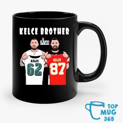 Kelce Brothers Jason Kelce Vs Travis Kelce Lvii Super Bowl Matchup Mug Mug den