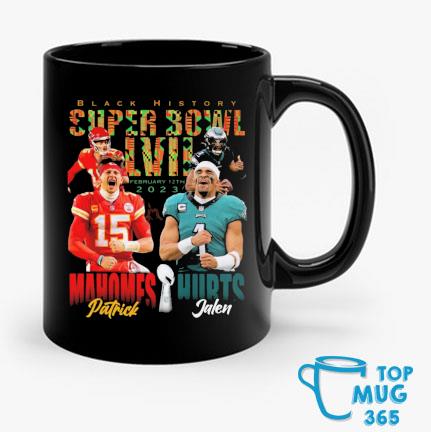 Patrick Mahomes vs Jalen Hurts Black histort super bowl LVII shirt, hoodie,  sweater and long sleeve