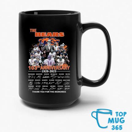 The Chicago Bears 103rd anniversary 1920 2023 thank you for the memories  signatures Chicago Bears shirt, hoodie, sweater, long sleeve and tank top