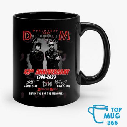 World Tour 2023 Depeche Mode Memento Mori 43rd Anniversary 1980 – 2023 Martin Gore And Dave Gahan Thank You For The Memories Signatures Mug Mug den