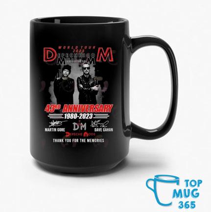 World Tour 2023 Depeche Mode Memento Mori 43rd Anniversary 1980 – 2023 Martin Gore And Dave Gahan Thank You For The Memories Signatures Mug