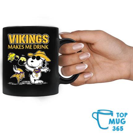 Minnesota Vikings Makes Me Drink Snoopy And Woodstock T-Shirt - T-shirts  Low Price