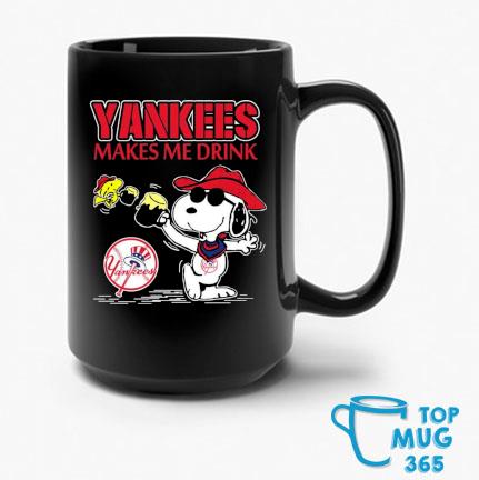 Snoopy And Woodstock New York Yankees Makes Me Drinks T-shirt