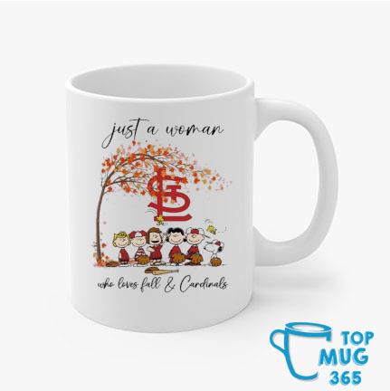 Just A Woman Who Loves Fall St Louis Cardinals Peanuts Cartoon shirt,  hoodie, sweater, long sleeve and tank top