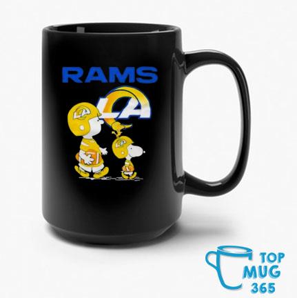 Los Angeles Rams Snoopy and Charlie Brown with Woodstock cartoon T