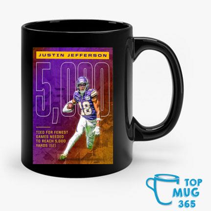 Justin Jefferson Minnesota Vikings 5000 Receiving Yards In Just 52 Games  Home Decor Poster Canvas - Mugteeco